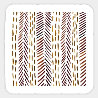 Abstract herringbone pattern - fall colors Sticker